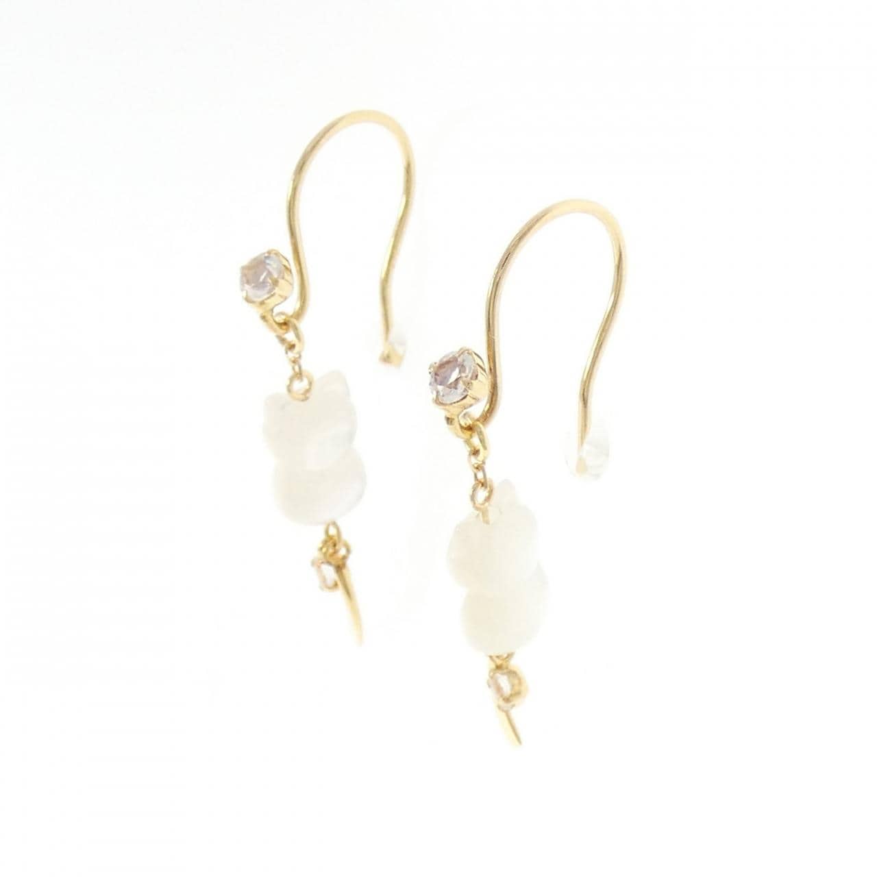 K18YG キャット マザーオブパール ピアス