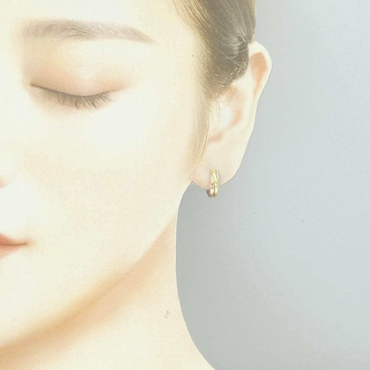 K18YG/PT900/K18PG ピアス 片耳