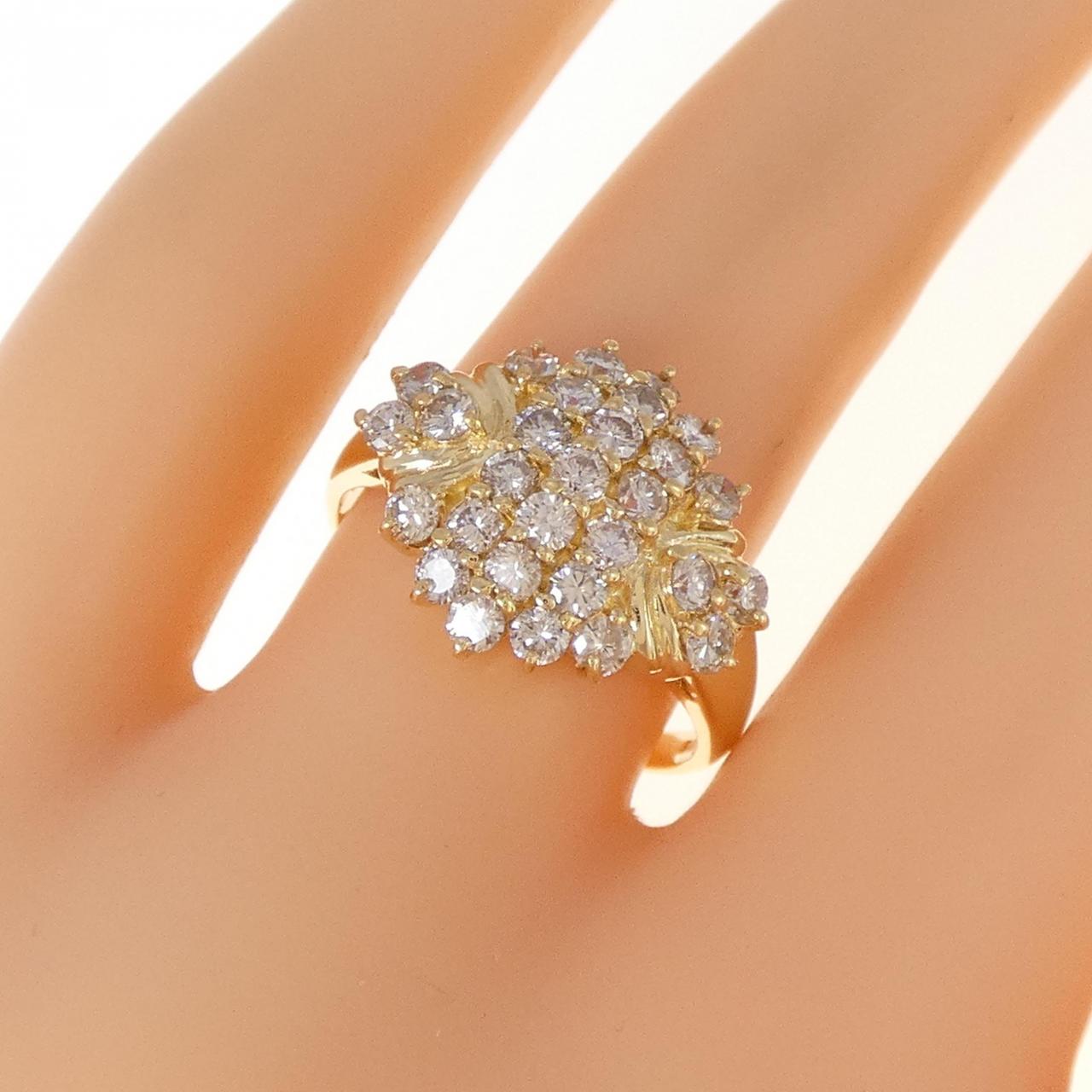 K18YG ダイヤモンド リング 1.26CT