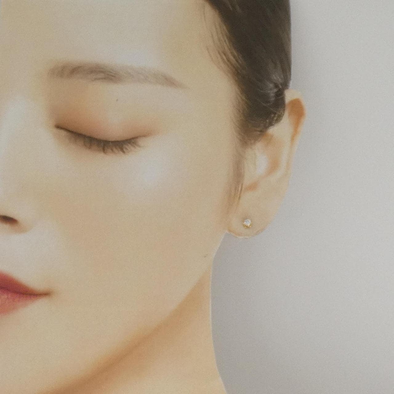 K18YG ソリティア ダイヤモンド ピアス 0.17CT