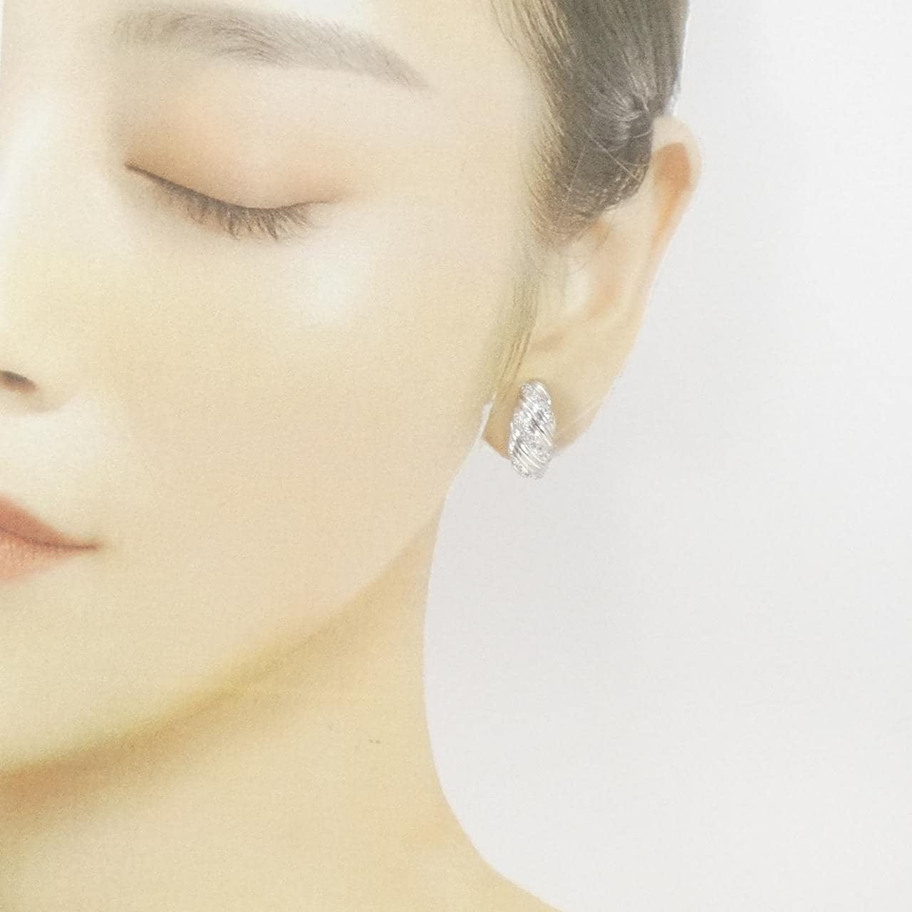 PT900/K18YG Diamond Earrings 0.26CT