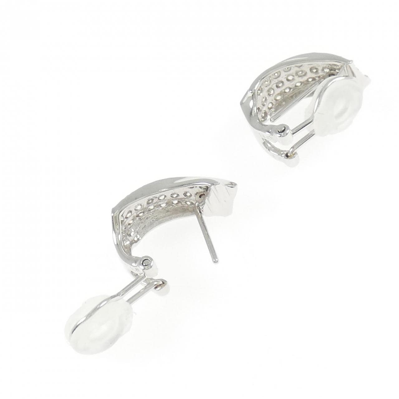 K18WG Diamond earrings/earrings 1.00CT