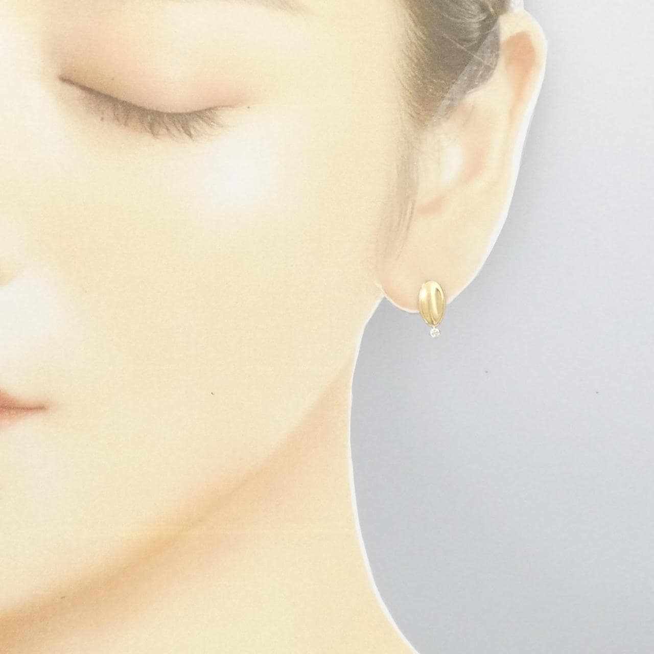 [Remake] K18YG Diamond Earrings 0.06CT