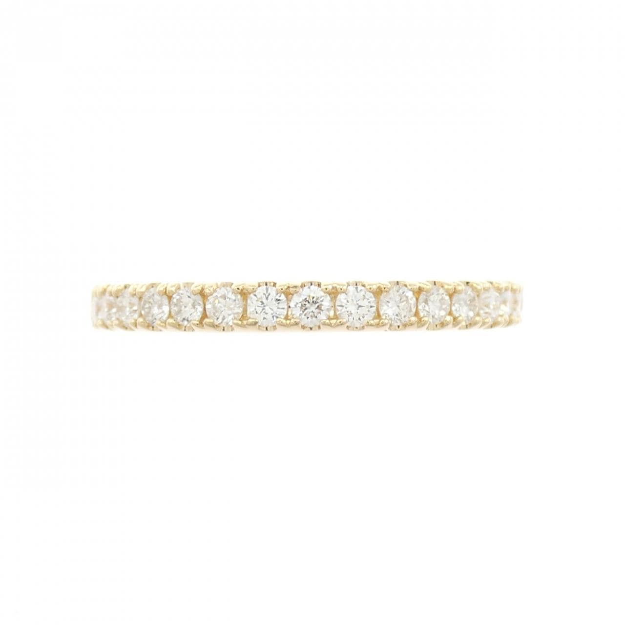 【リメイク】K18YG ハーフエタニティ ダイヤモンド リング 0.32CT