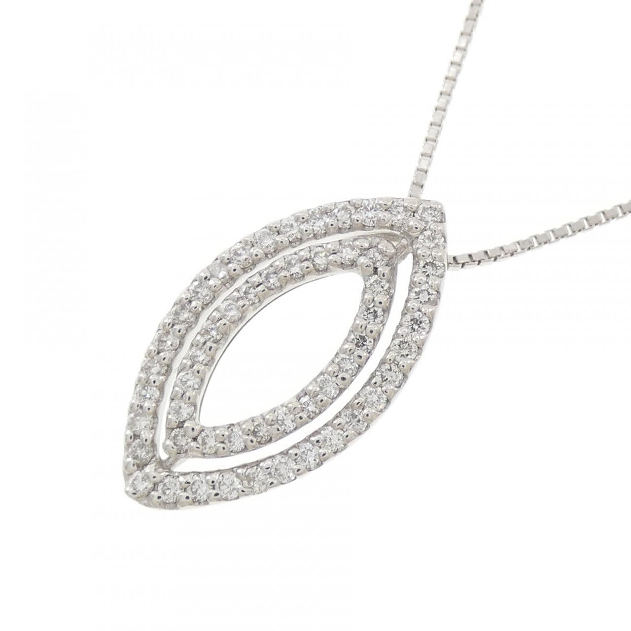 K18WG ダイヤモンド ネックレス 0.30CT