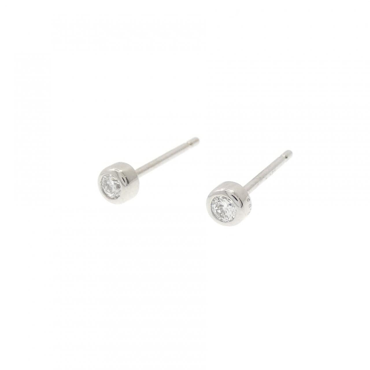 PT950/PT900 ソリティア ダイヤモンド ピアス 0.10CT