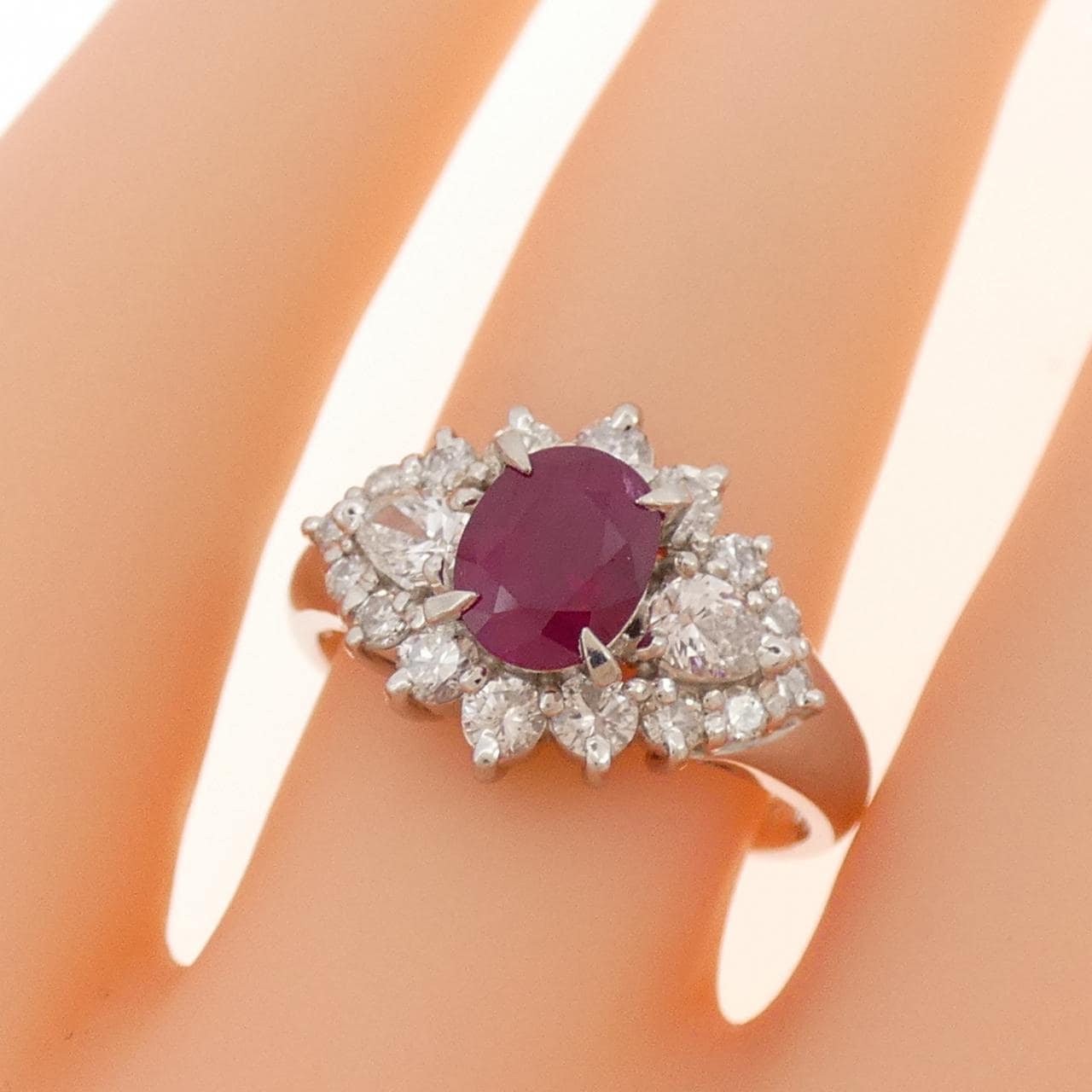 PT900 ルビー リング 1.10CT