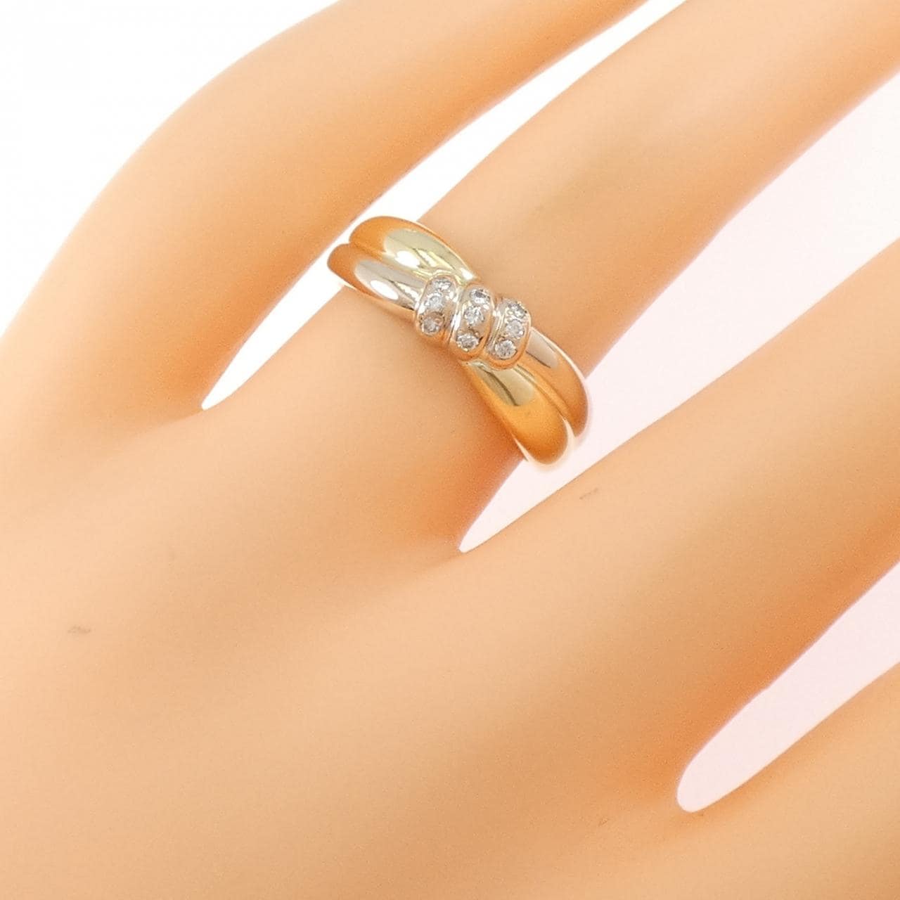 K18YG/K18PG ダイヤモンド リング 0.07CT