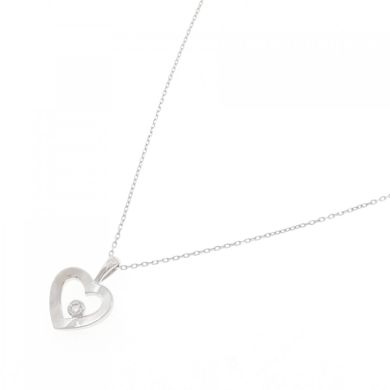 K10WG心形鑽石項鍊 0.07克拉