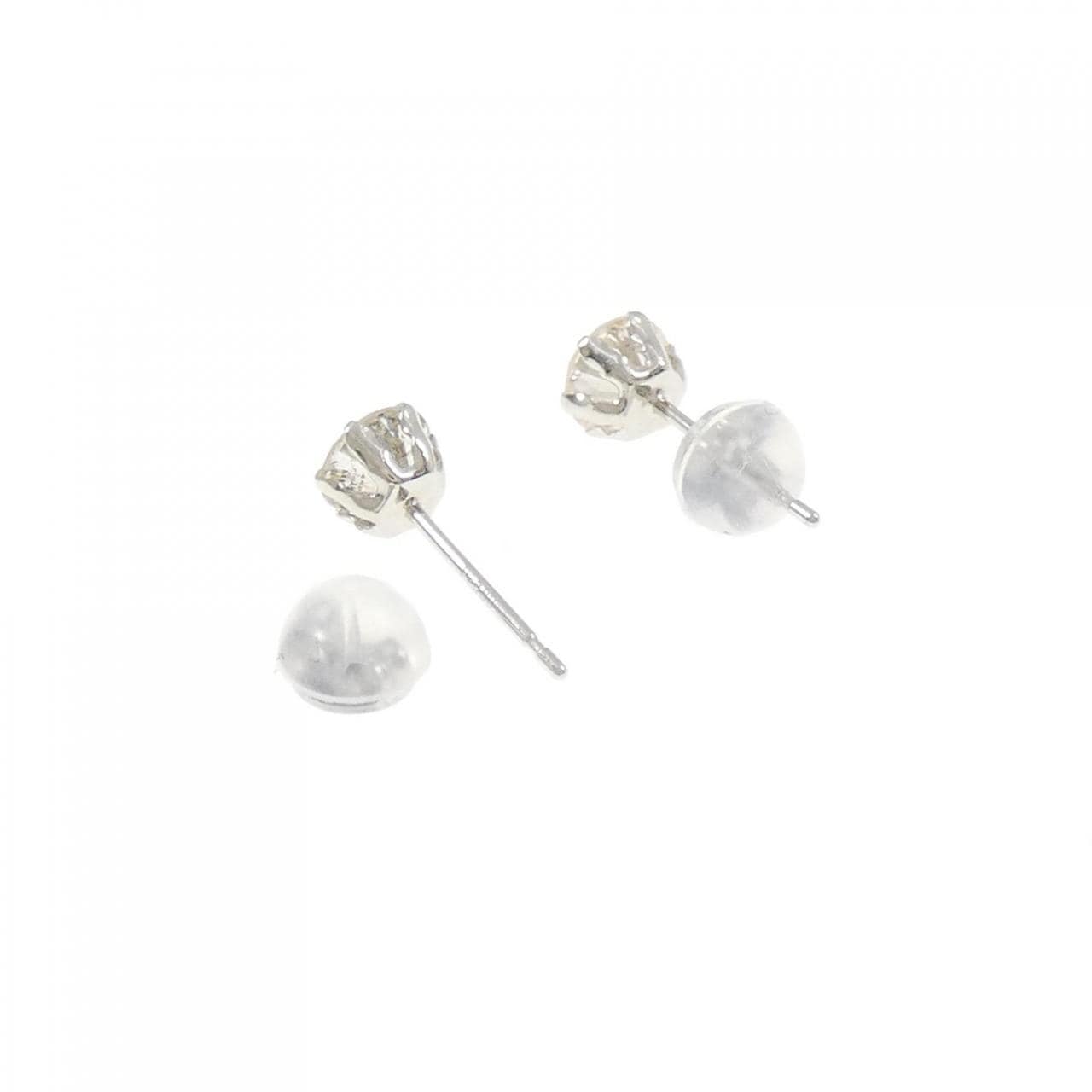 PT900 ソリティア ダイヤモンド ピアス 1.00CT