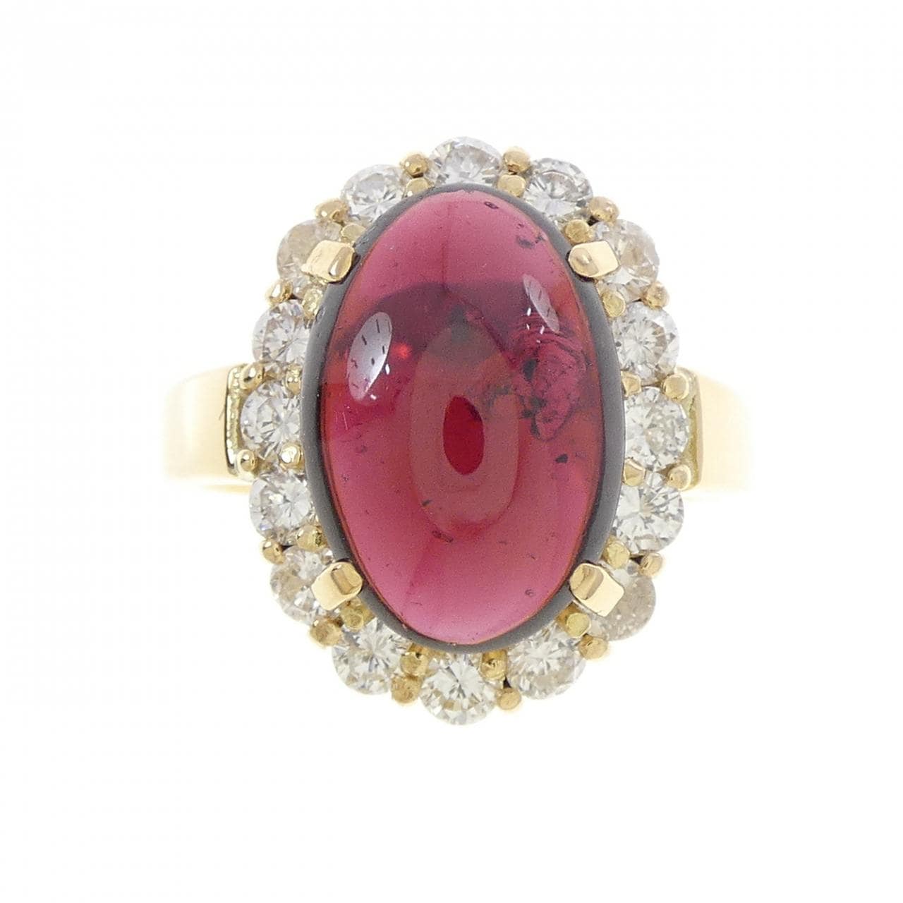 K18YG ガーネット リング 5.72CT