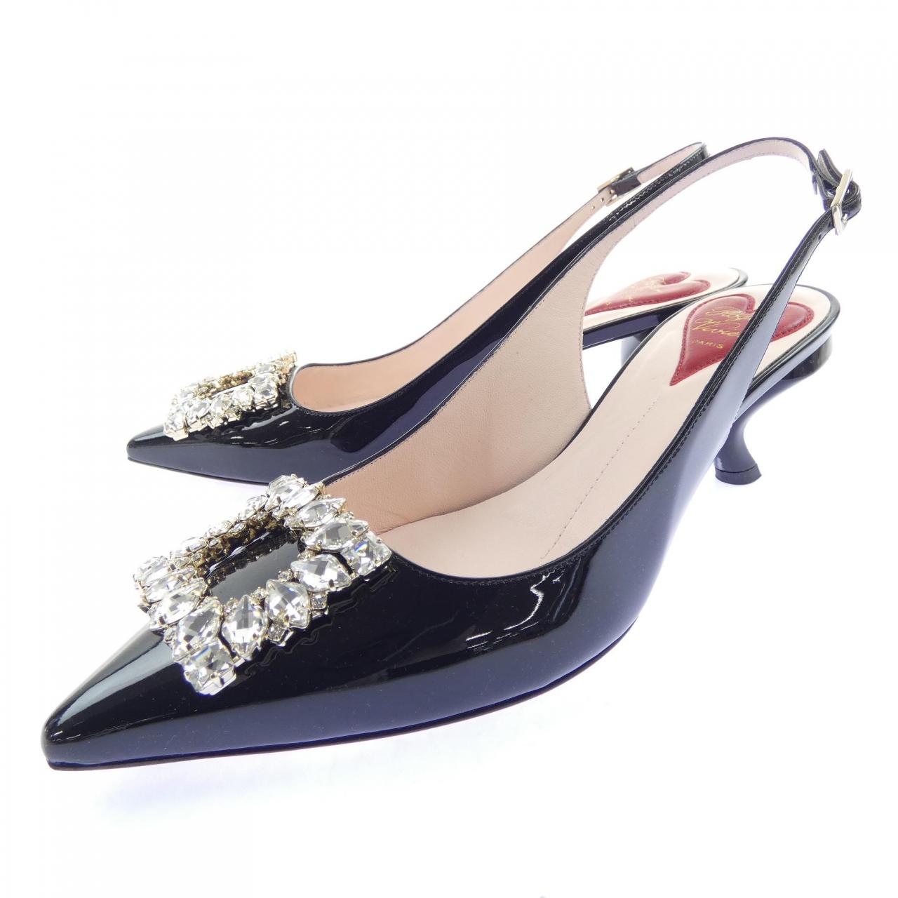 ロジェヴィヴィエ ROGER VIVIER ヴィルギュル ストラス バックル サンダル