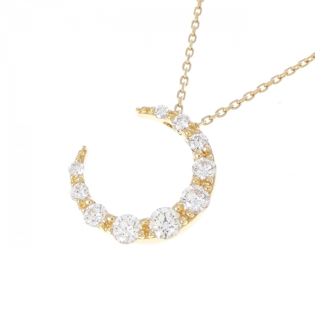 スタージュエリー ムーン ダイヤモンド ネックレス 0.31CT