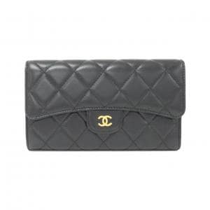 CHANEL trifold long wallet