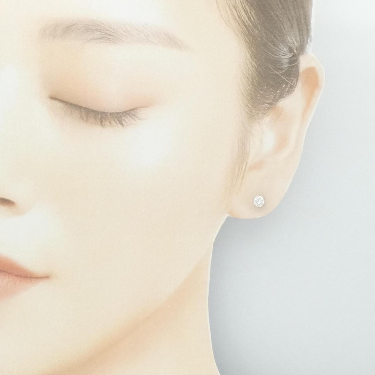 PT850/PT900 ソリティア ダイヤモンド ピアス 0.605CT