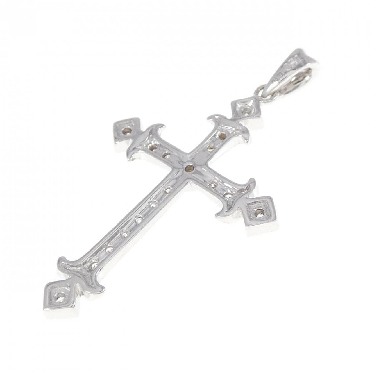 750WG Cross Diamond Pendant 0.10CT