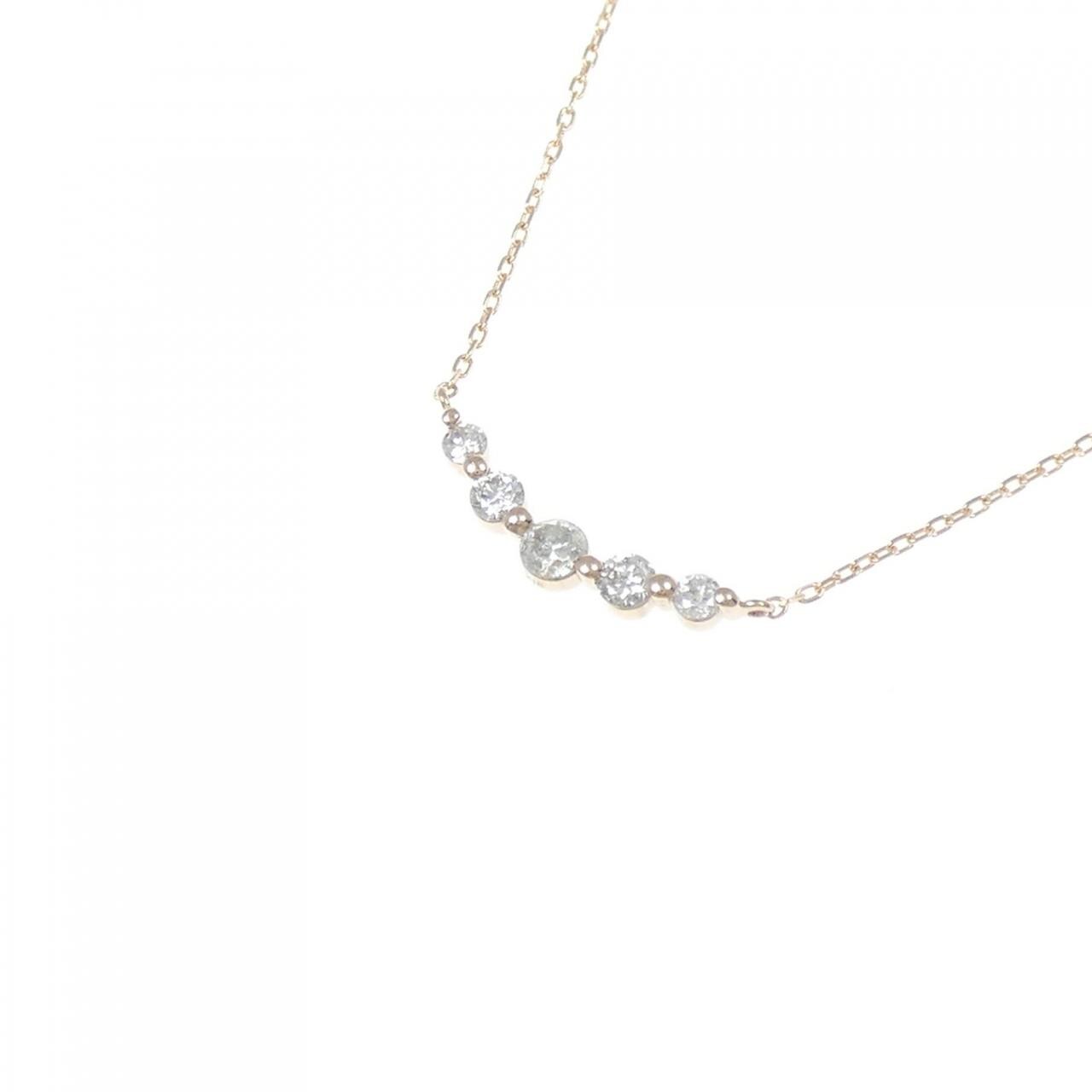 K18PG ダイヤモンド ネックレス 0.30CT