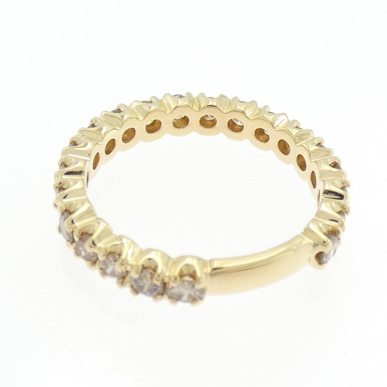 K18YG ハーフエタニティ ダイヤモンド リング 1.00CT