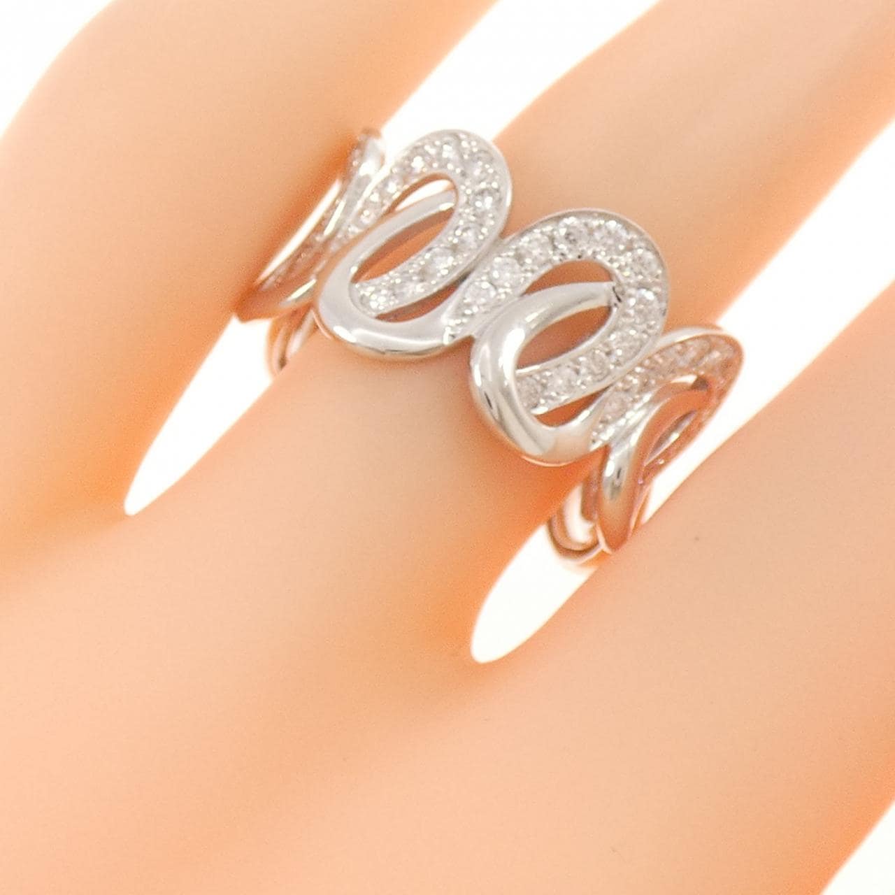 K18WG ダイヤモンド リング 0.50CT