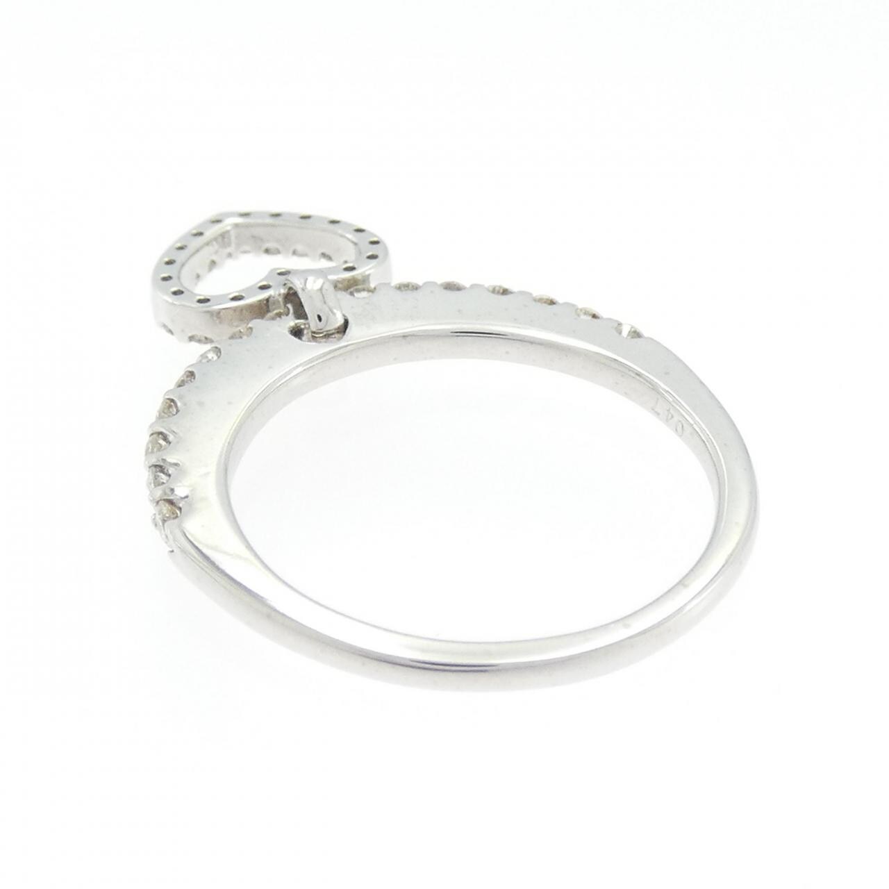 K18WG ハート ダイヤモンド リング 0.47CT