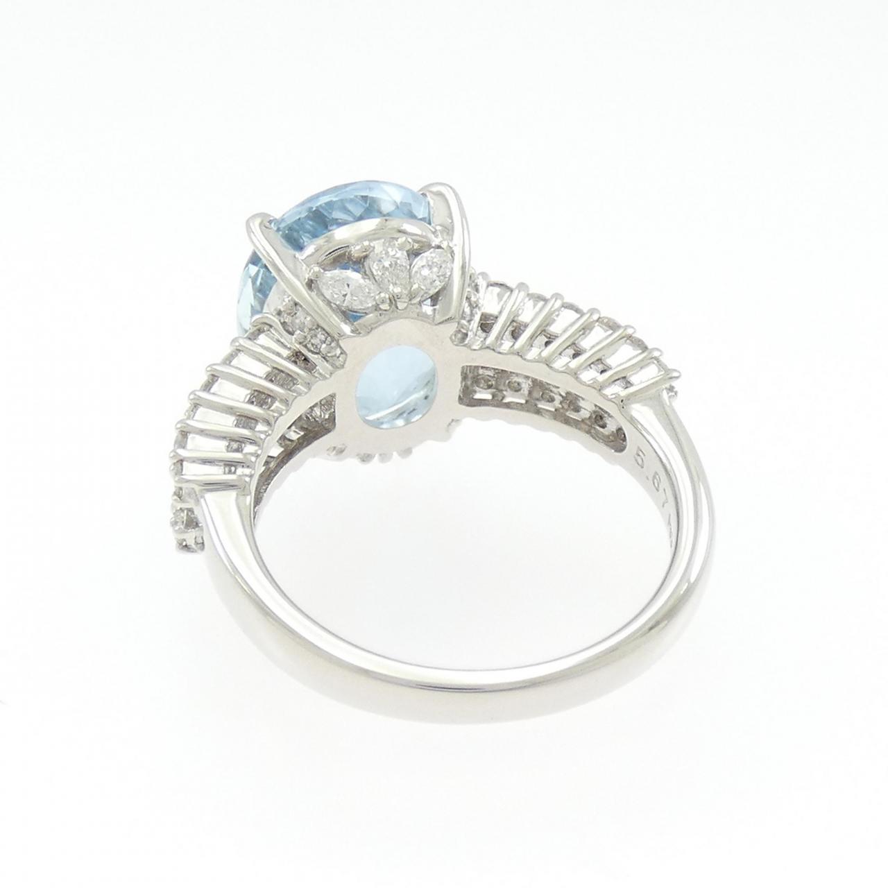 PT900 アクアマリン リング 5.67CT