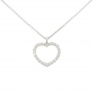 PT900/PT850 ハート ダイヤモンド ネックレス 0.30CT