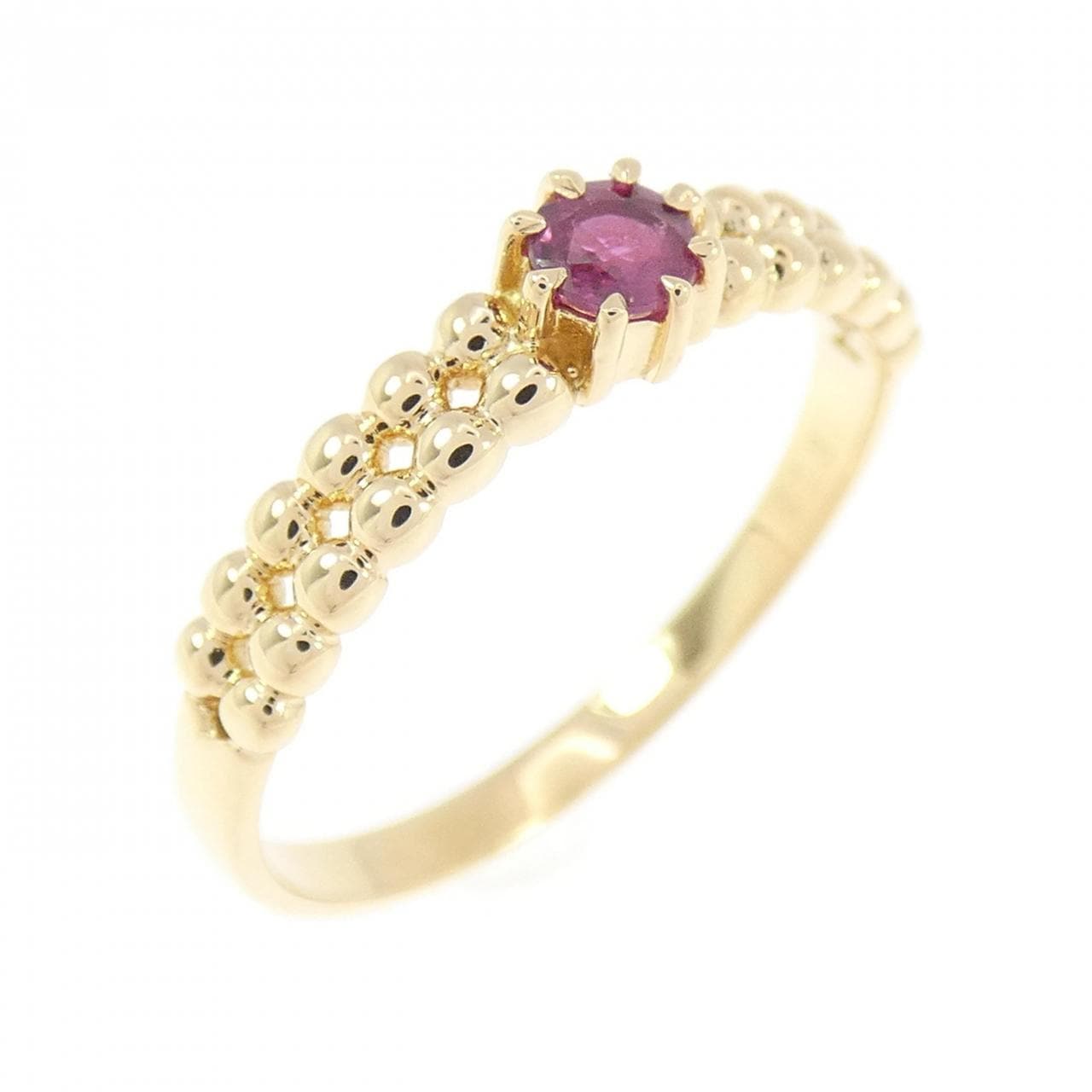 K18YG ルビー リング 0.13CT