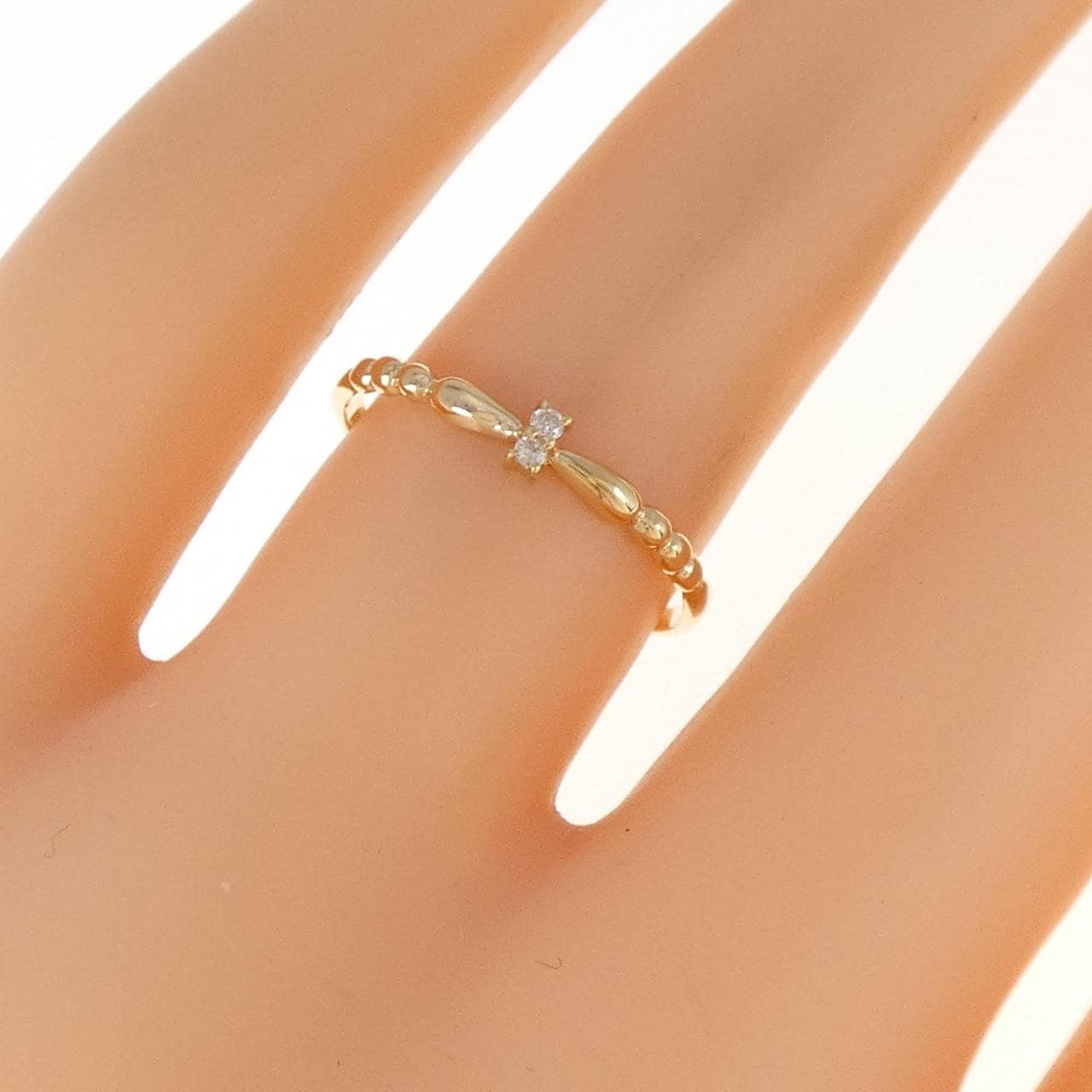 K18YG ダイヤモンド リング 0.02CT