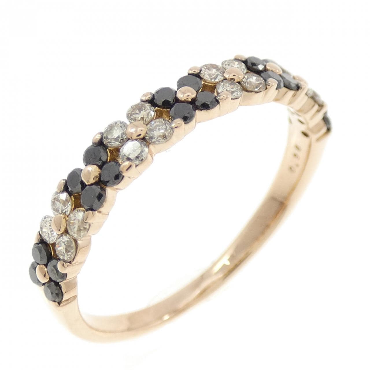 K18PG フラワー ダイヤモンド リング 0.36CT
