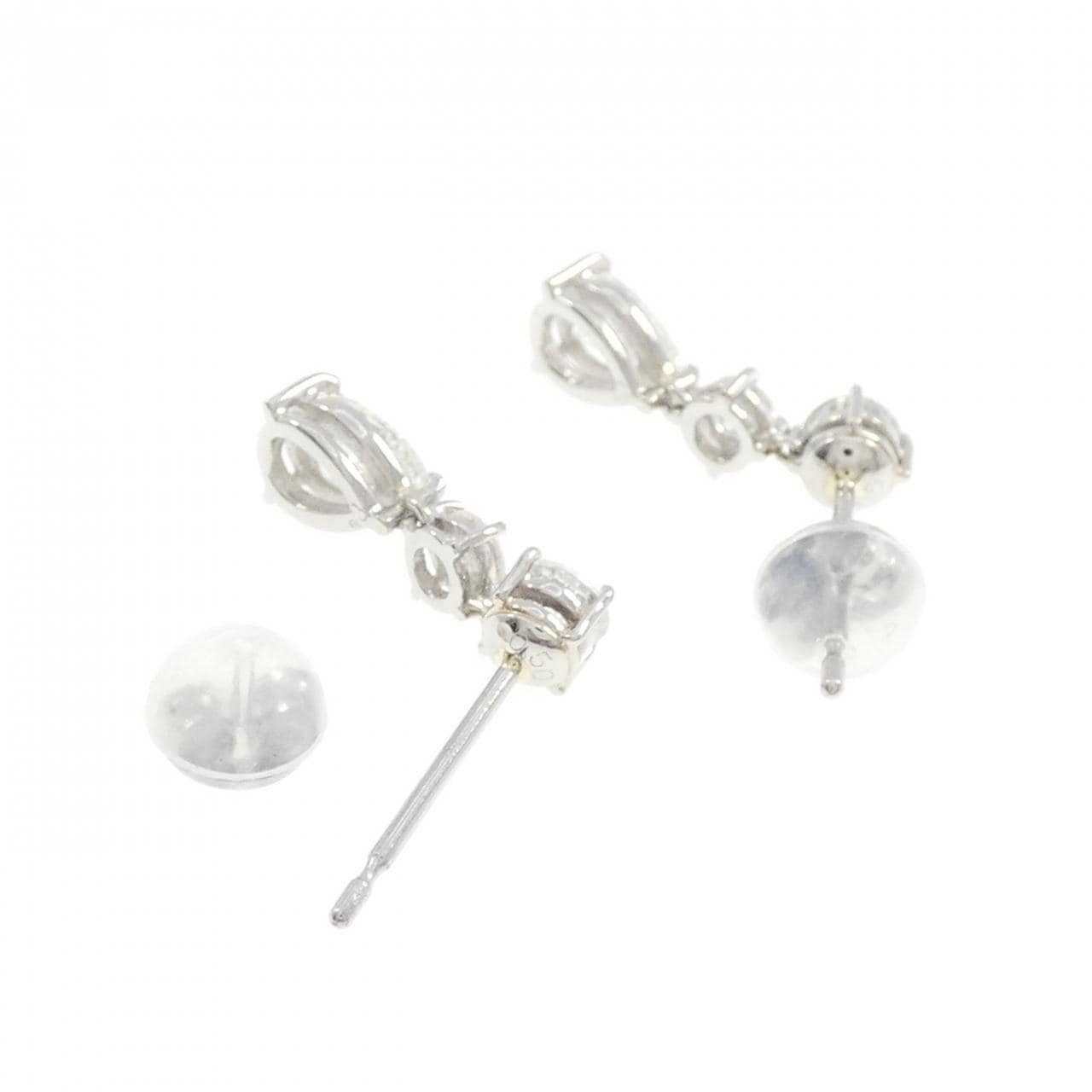 PT900 ダイヤモンド ピアス 1.00CT