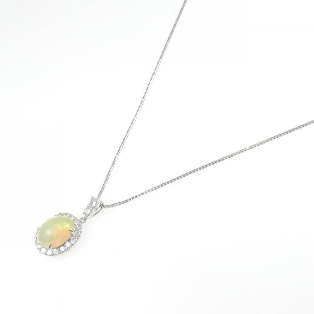 PT900/PT850 オパール ネックレス 2.93CT