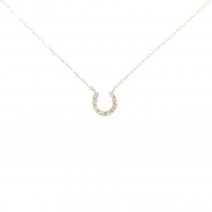 K10YG ホースシュー ダイヤモンド ネックレス 0.05CT