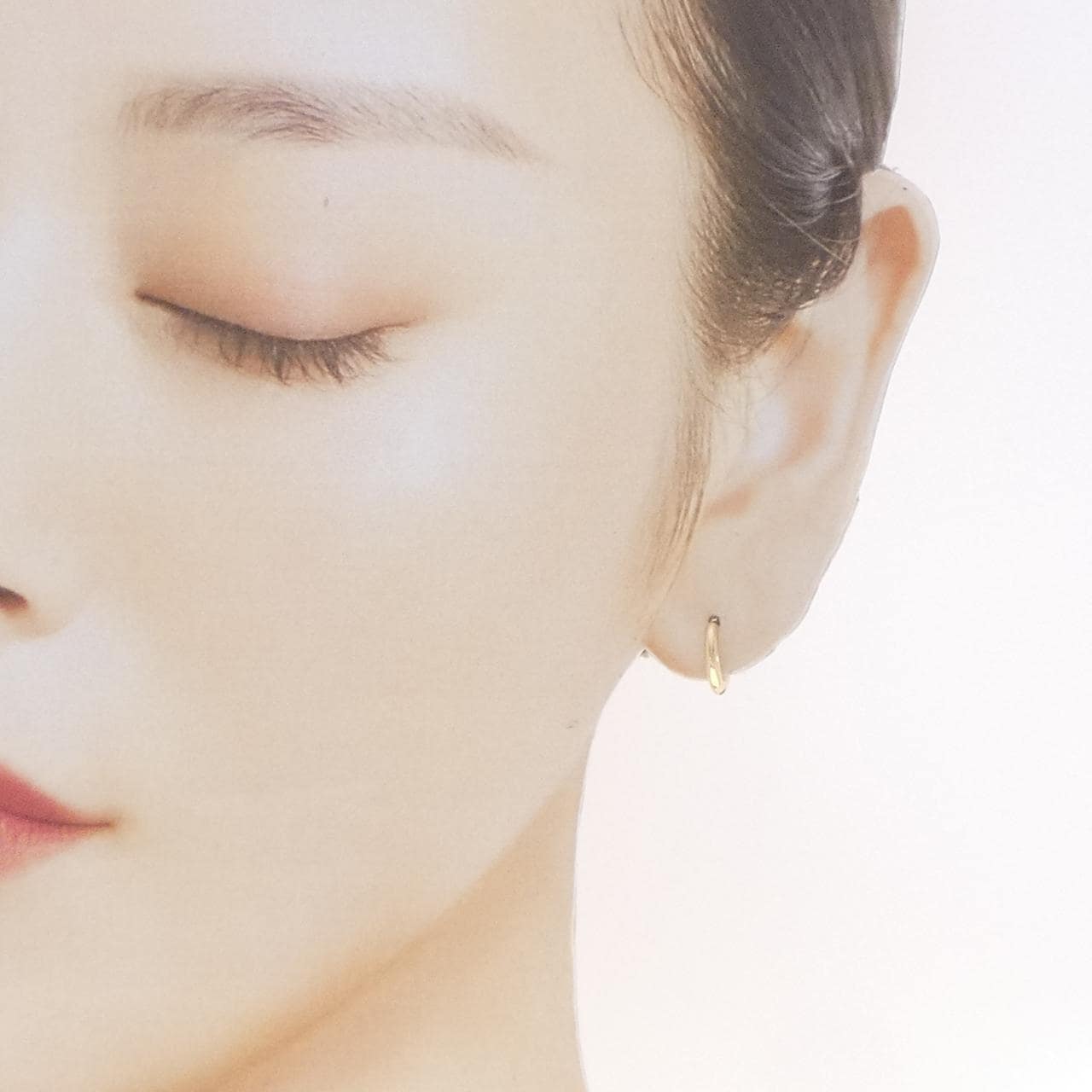 K18YG フープ ピアス