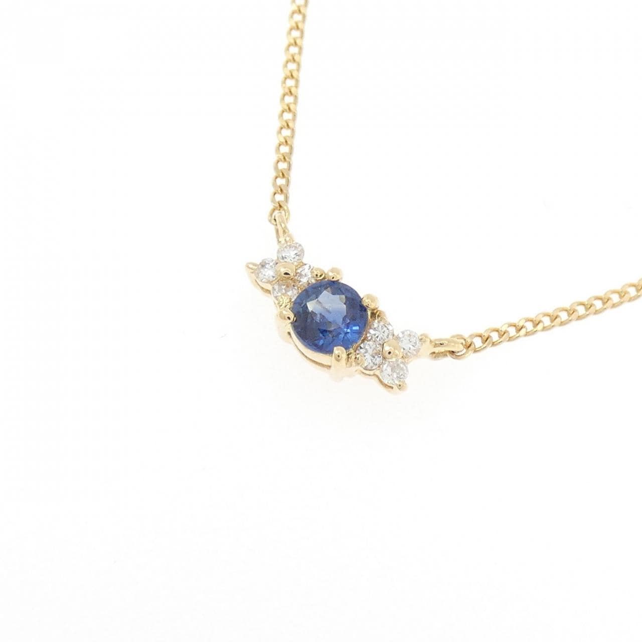 K18YG サファイヤ ネックレス 0.19CT