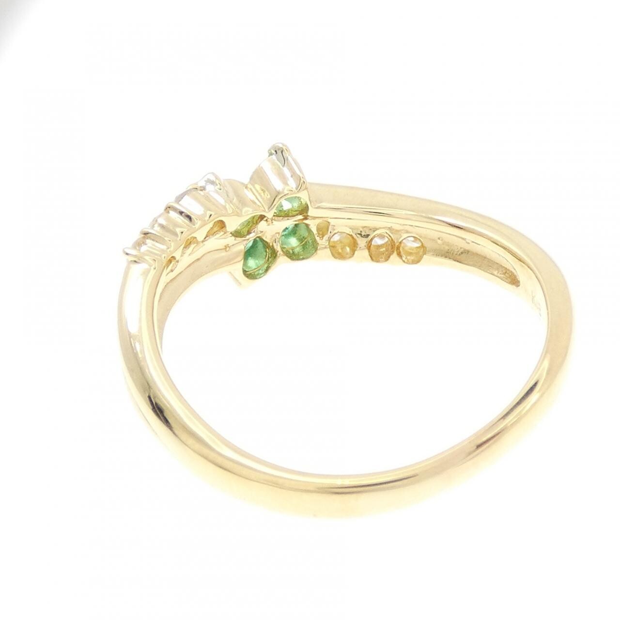 K18YG エメラルド リング 0.23CT