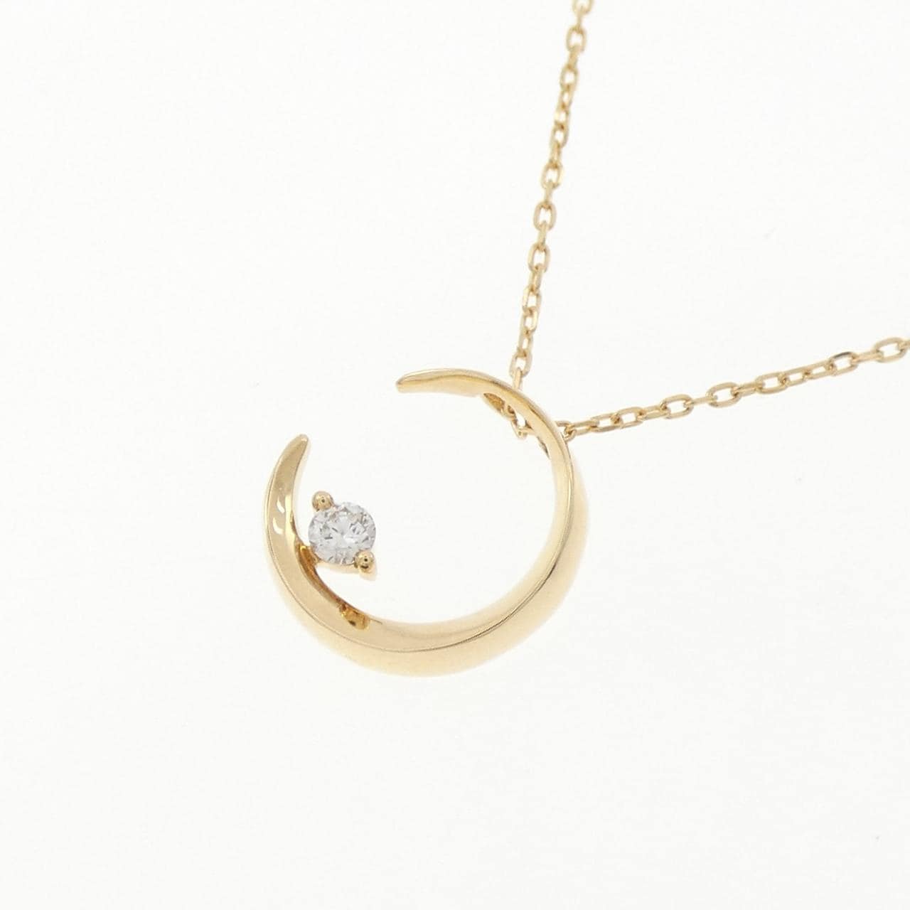 スタージュエリー ムーン ダイヤモンド ネックレス 0.02CT