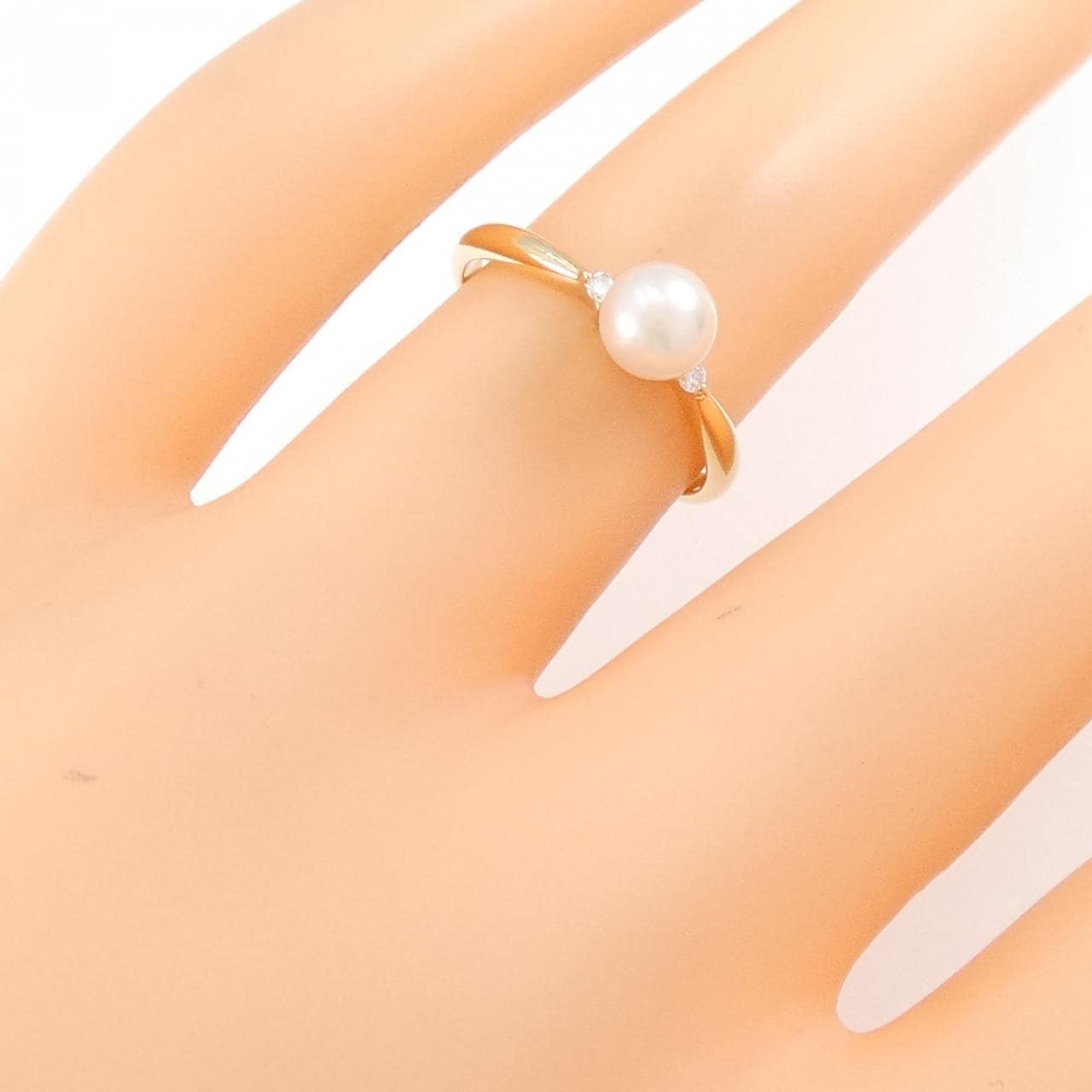 K18YG アコヤパール リング 5.3mm