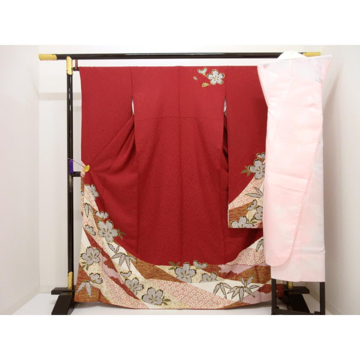 振袖　友禅金彩加工　きもの・長襦袢　２点セット