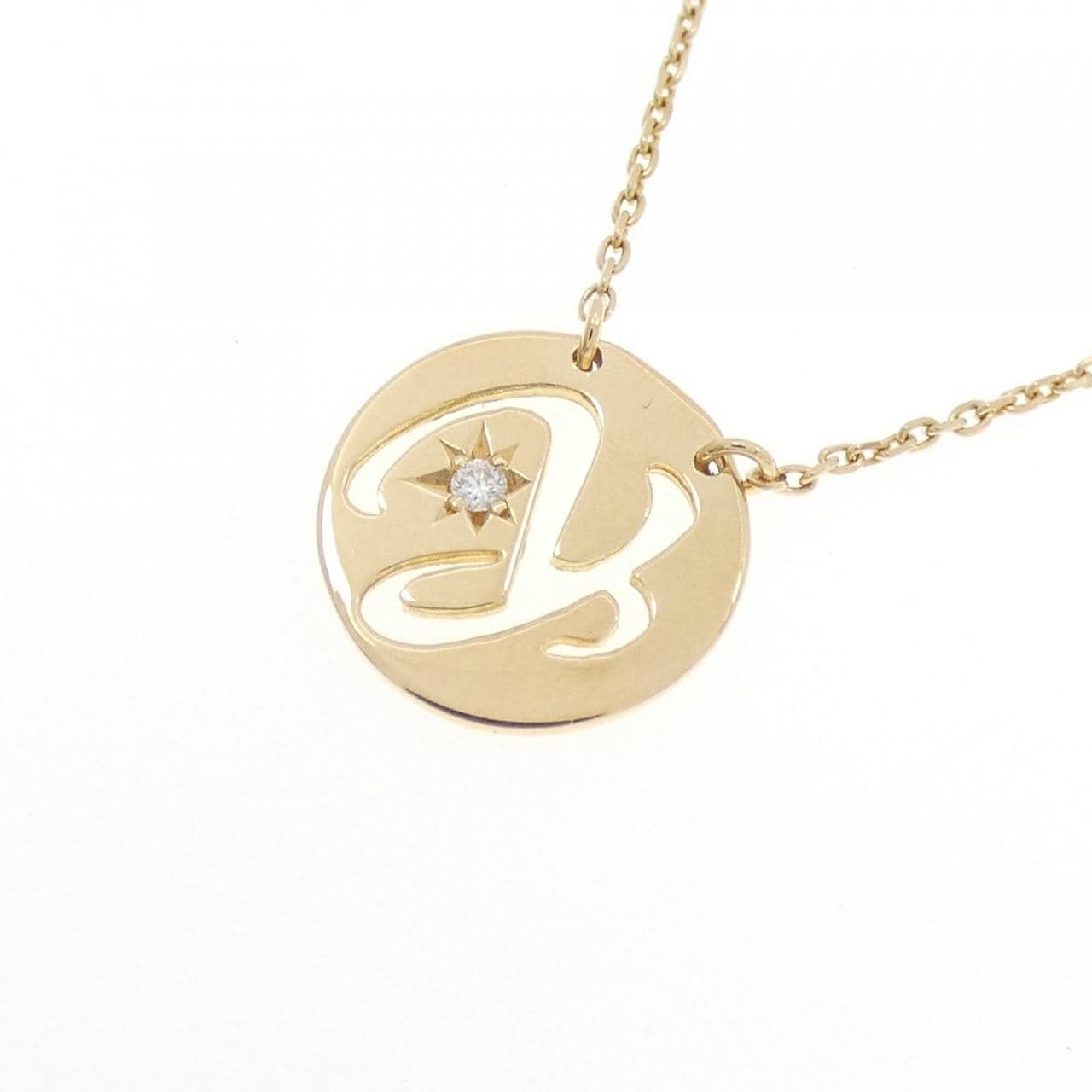 スタージュエリー イニシャル ダイヤモンド ネックレス 0.01CT
