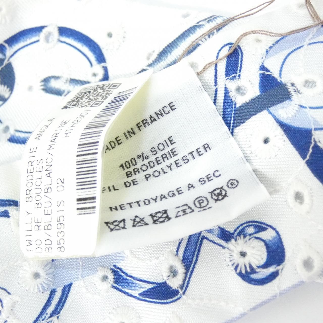 【未使用品】エルメス DO RE BOUCLES ツイリー ブロデリー アングレーズ 853951S スカーフ