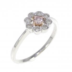 PT900/K18PG ピンクダイヤモンド リング 0.08CT