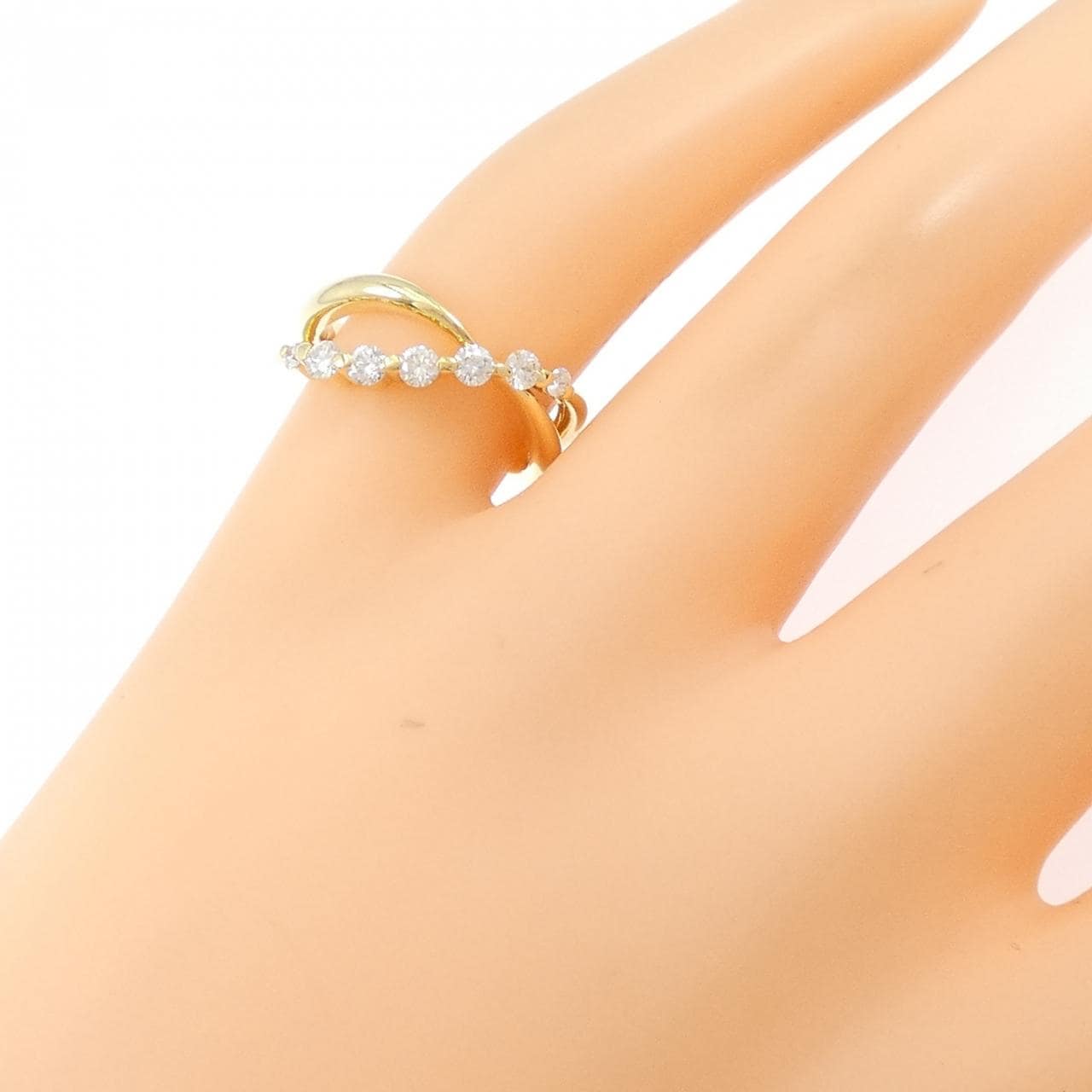 K18YG ダイヤモンド リング 0.27CT