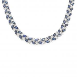 750WG サファイヤ ネックレス 16.96CT