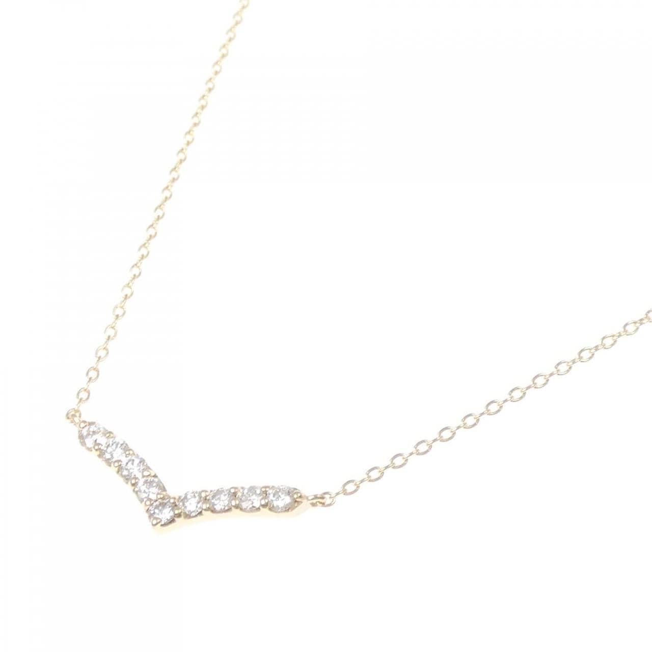 【リメイク】K10YG ダイヤモンド ネックレス 0.18CT