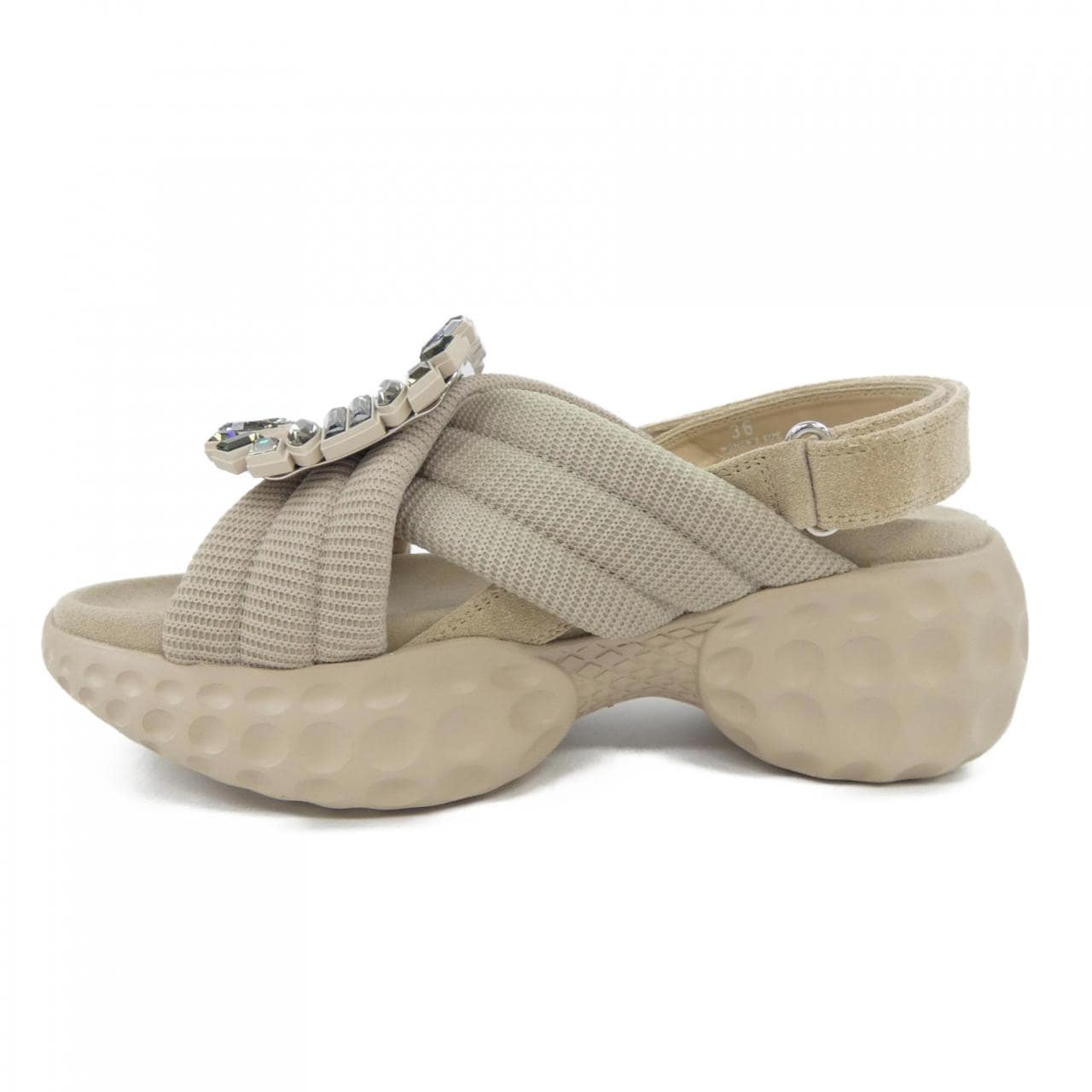 ロジェヴィヴィエ ROGER VIVIER ヴィヴランライトストラスバックル サンダル