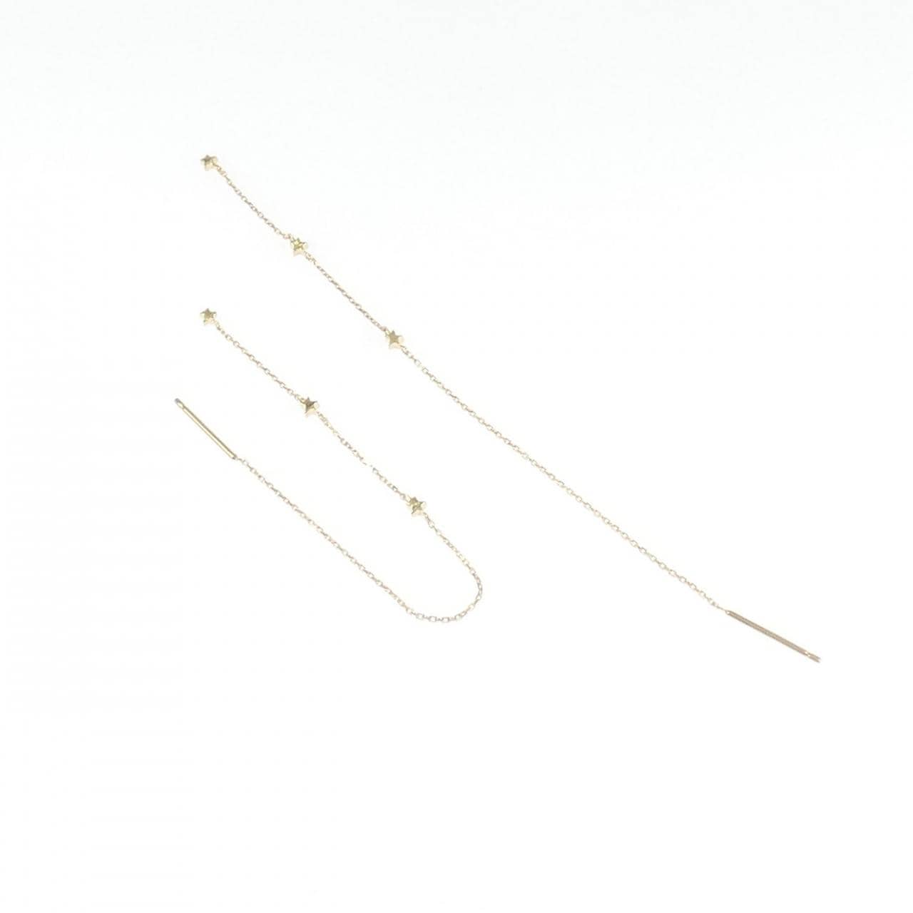 K18YG スター ダイヤモンド ピアス