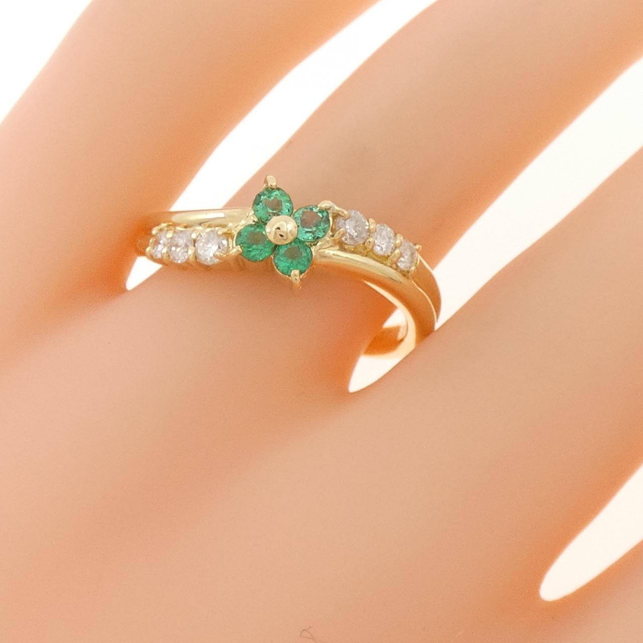 K18YG エメラルド リング 0.23CT