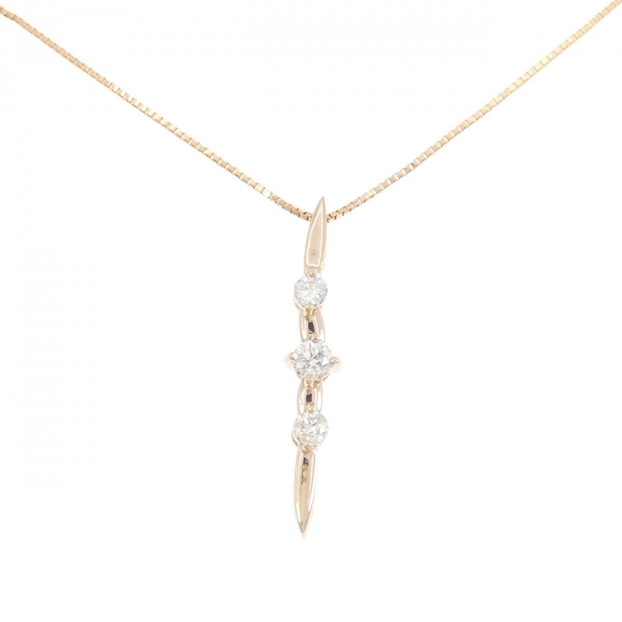 K18PG ダイヤモンド ネックレス 0.30CT