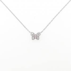 PT900/PT850 バタフライ ピンクダイヤモンド ネックレス 0.06CT