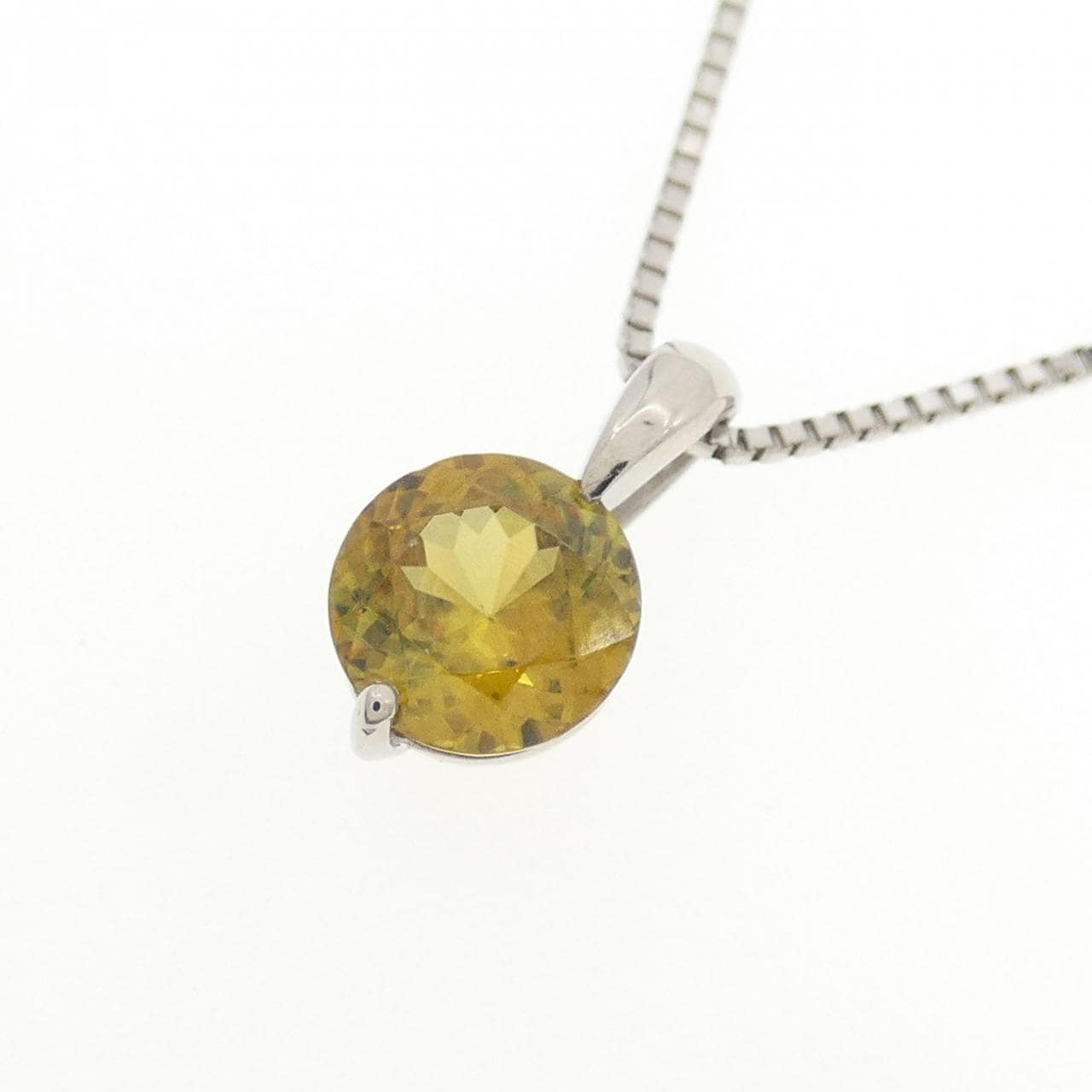 純PT/PT850 スフェーン ネックレス 0.70CT